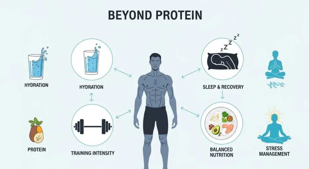 Beyond Protein factors for muscle gain