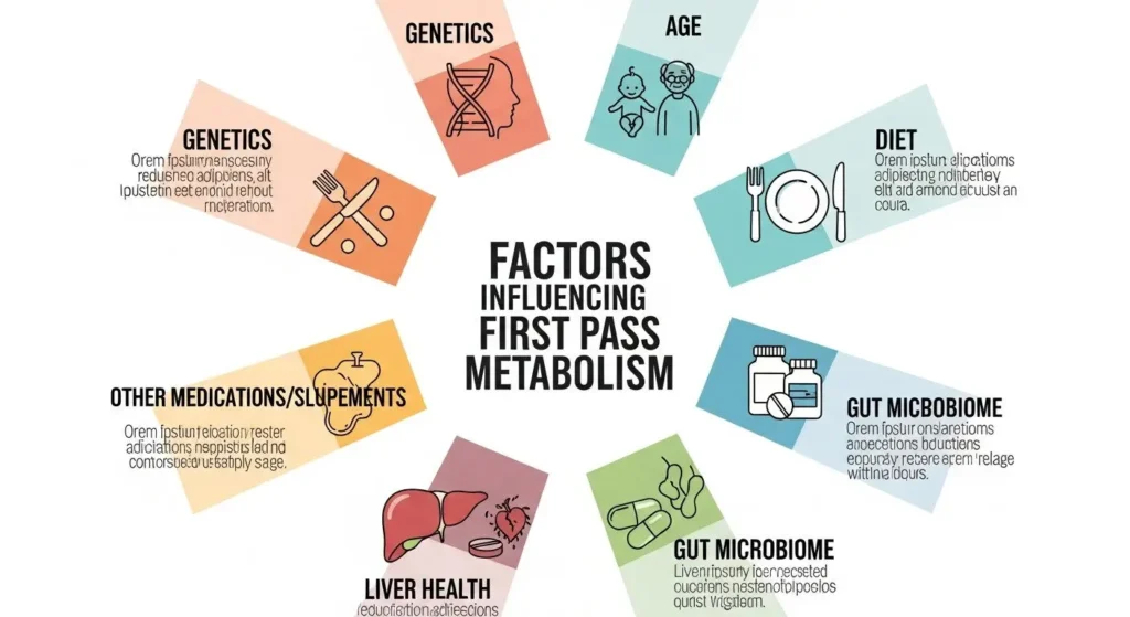 Factors Influencing First Pass Metabolis