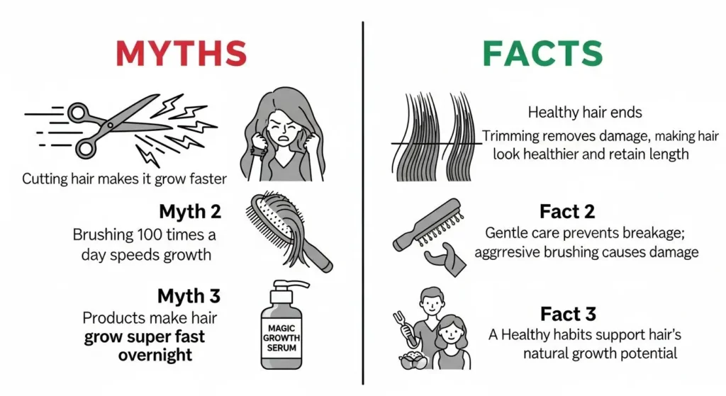 Hair Growth Myths vs Facts