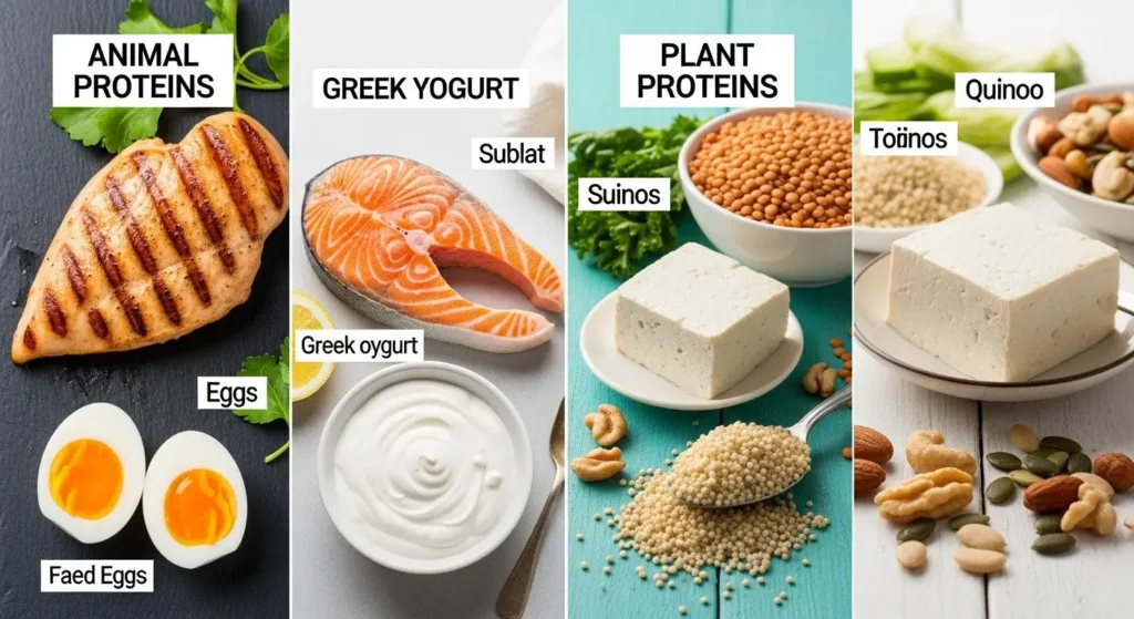 a diverse range of protein sources