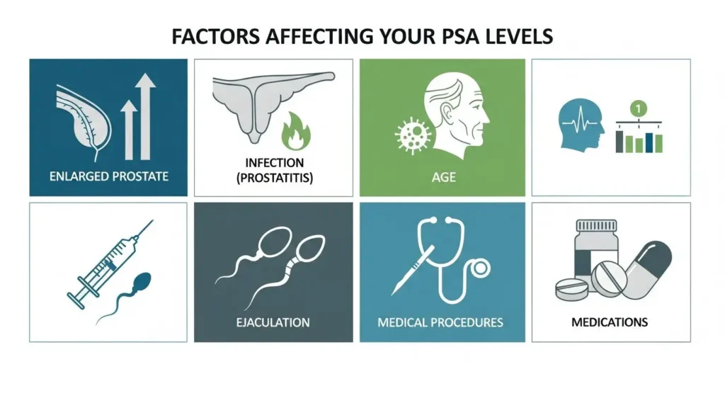 various factors that can affect PSA levels