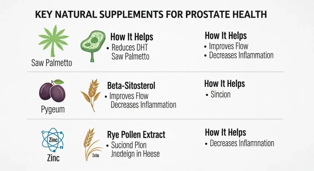 Key Natural Supplements for enlarged prostate treatment